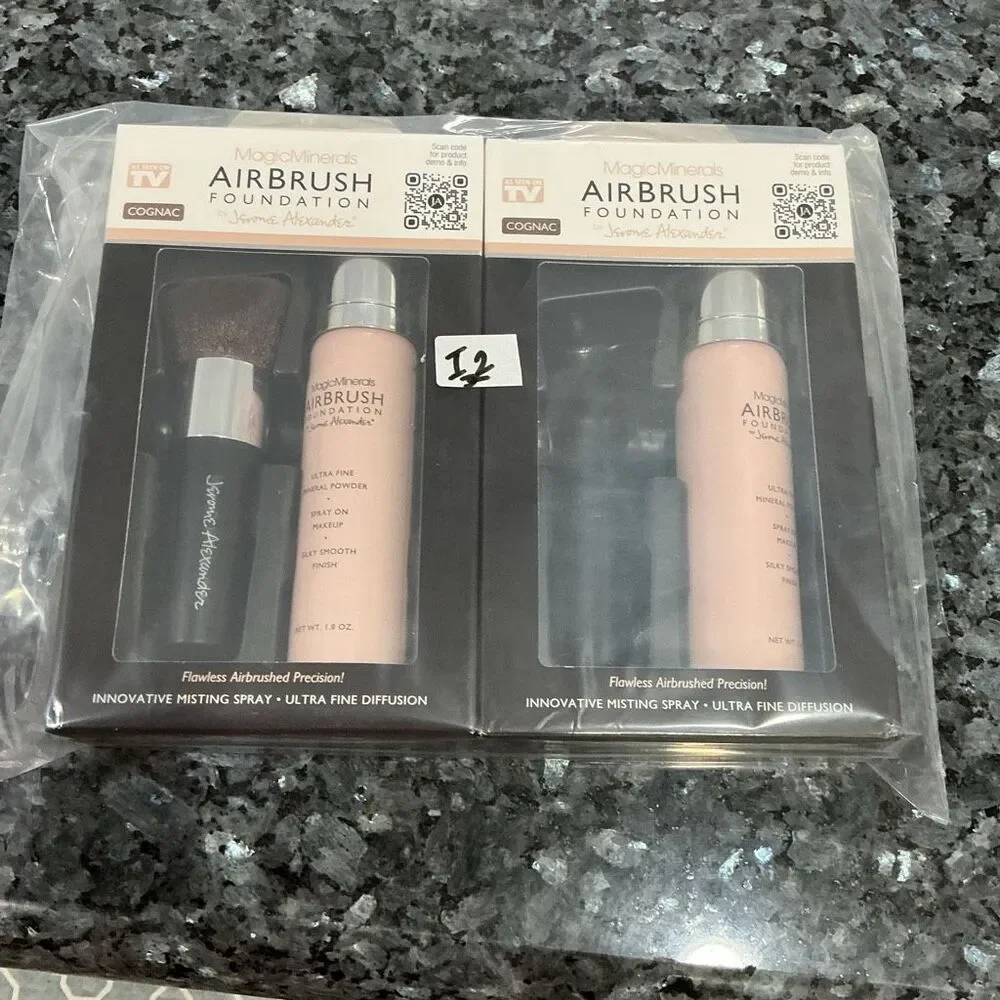 2 Boxes of MagicMinerals Airbrush Foundation by Jerome Alexander – COGNAC Shade